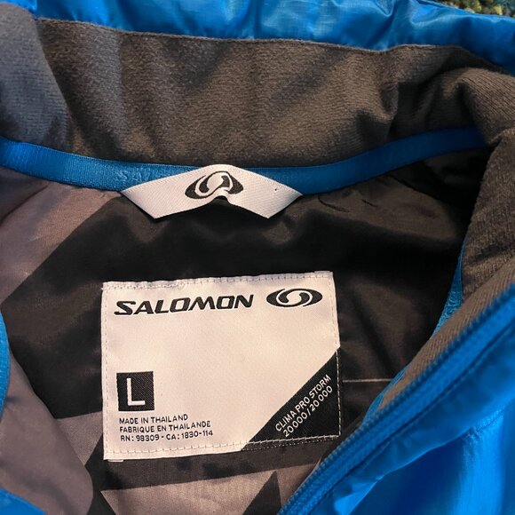 Salomon Clima Pro Storm 20 000 / 20 000 Blue Jacket (L) - Picture 2 of 10